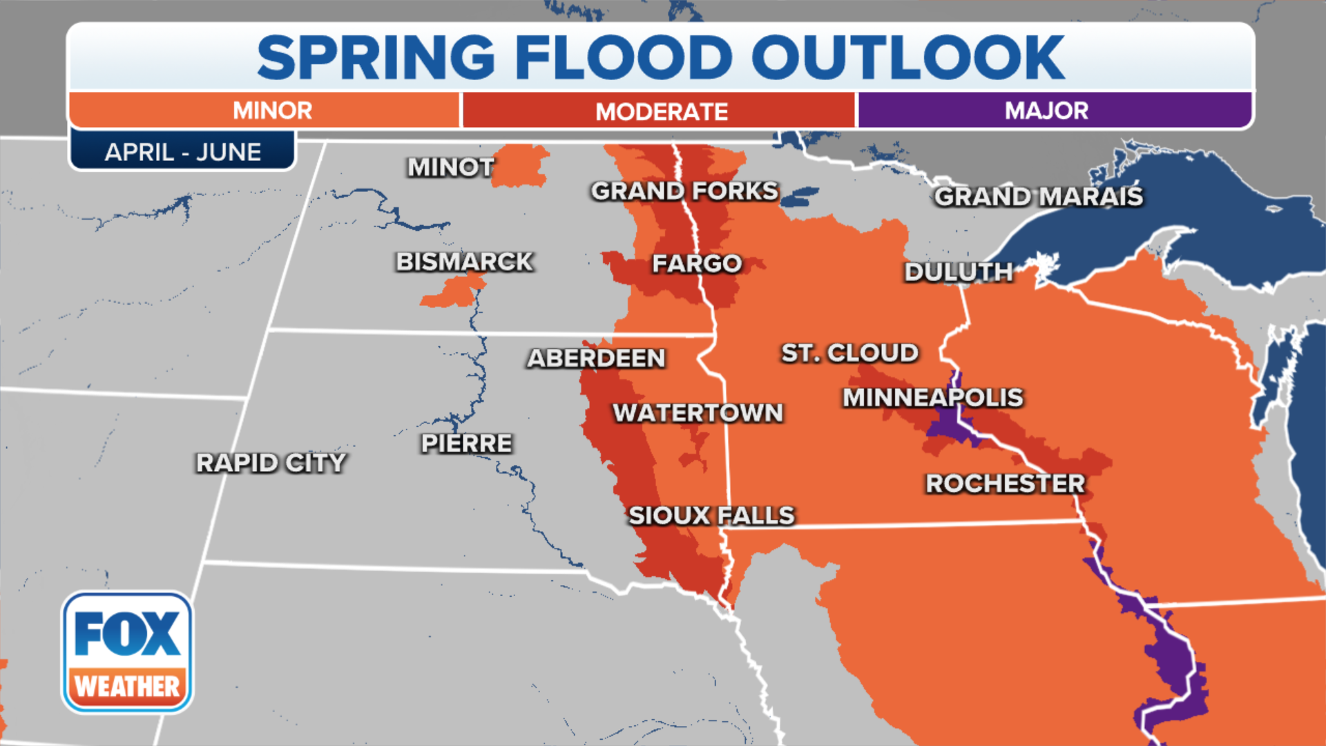 Prolonged flooding threat expected in the Upper Midwest, West with
